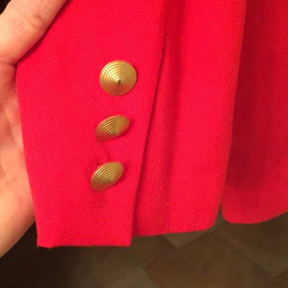 Vintage cherry red Michael Kors blazer - Picture 3 of 6